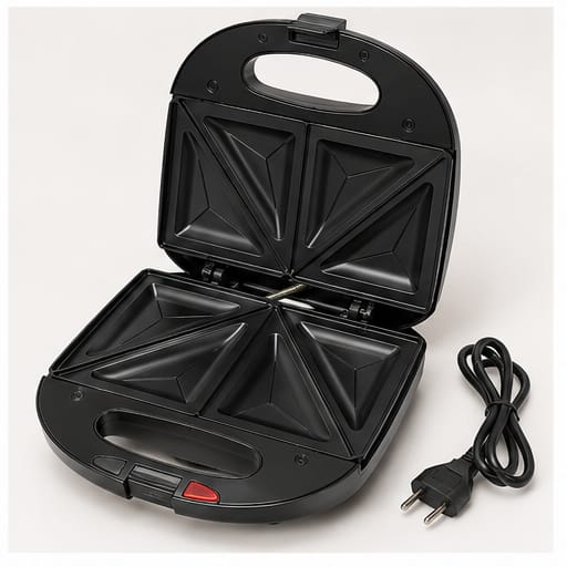 National NS-512 Premium 2-Slice Sandwich Maker with Stainless Steel Cover