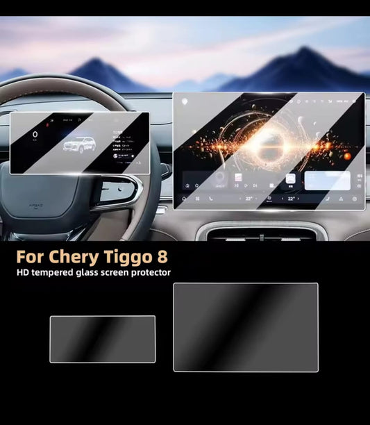 Chery Tiggo 8 PHEV Infotainment Screen Tempered Glass Protector (2-Piece)