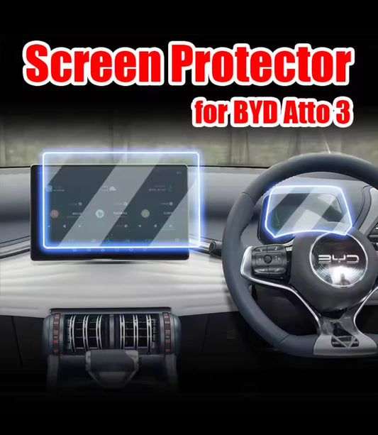 Byd Atto 3 Infotainment Screen Tempered Glass Protector (2-Piece)