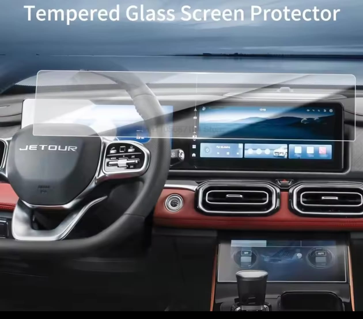 Jetour X70 Plus Infotainment Screen Tempered Glass Protector (1-Piece)