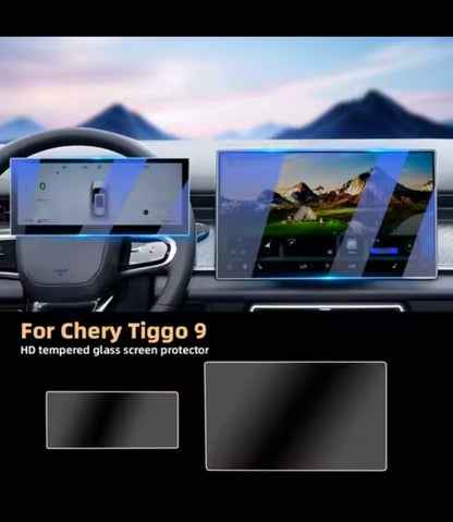 Chery Tiggo 9 Infotainment Screen Tempered Glass Protector (2-Piece)