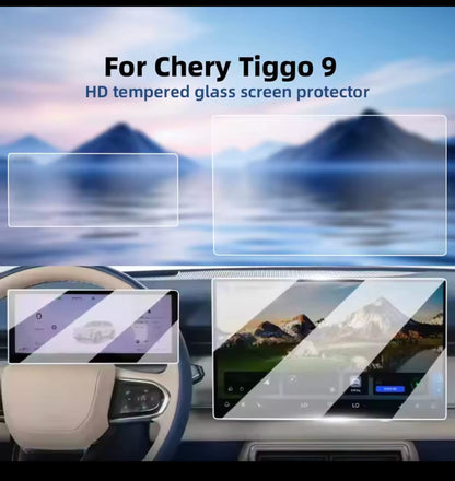 Chery Tiggo 9 Infotainment Screen Tempered Glass Protector (2-Piece)