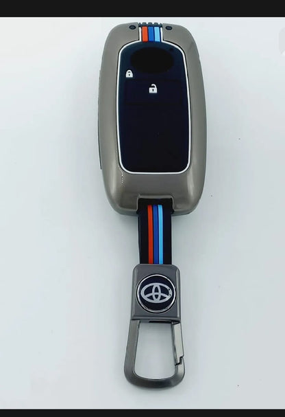 Daihatsu Rocky Premium Zinc Alloy Smart Car Key Cover with Leather Keychain