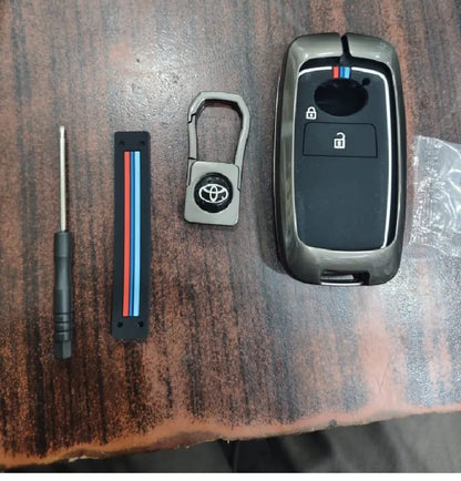 Daihatsu Rocky Premium Zinc Alloy Smart Car Key Cover with Leather Keychain