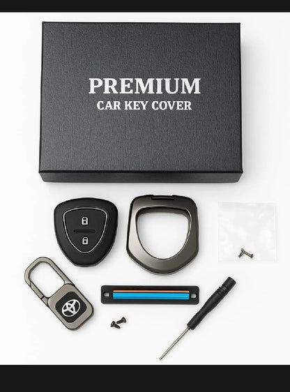 Daihatsu Move Premium Zinc Alloy Smart Car Key Cover with Leather Keychain