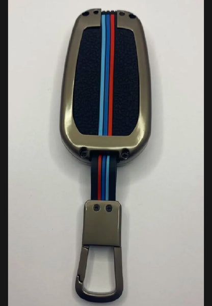 Toyota Fortuner Premium Zinc Alloy Smart Car Key Cover with Leather Keychain