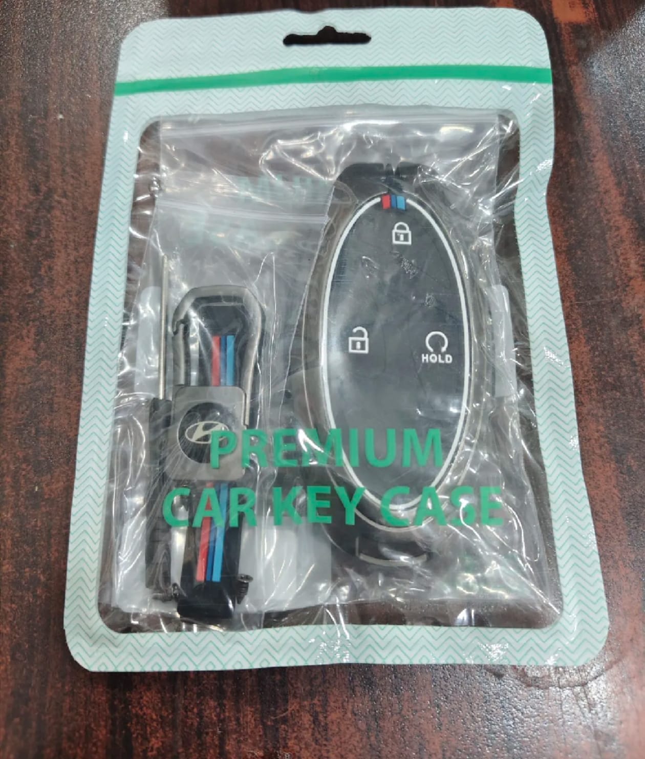 Hyundai Tucson Hybrid Premium Zinc Alloy Smart Car Key Cover with Leather Keychain (Copy)