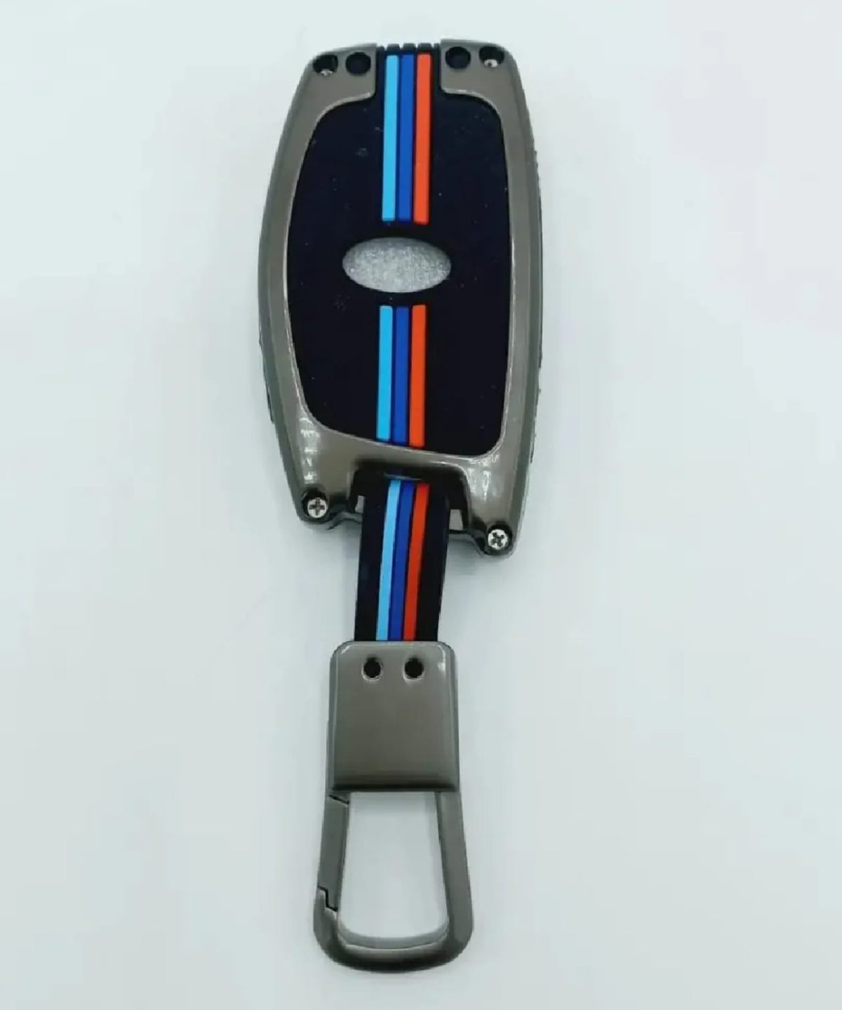 Hyundai Elantra Premium Zinc Alloy Smart Car Key Cover with Leather Keychain
