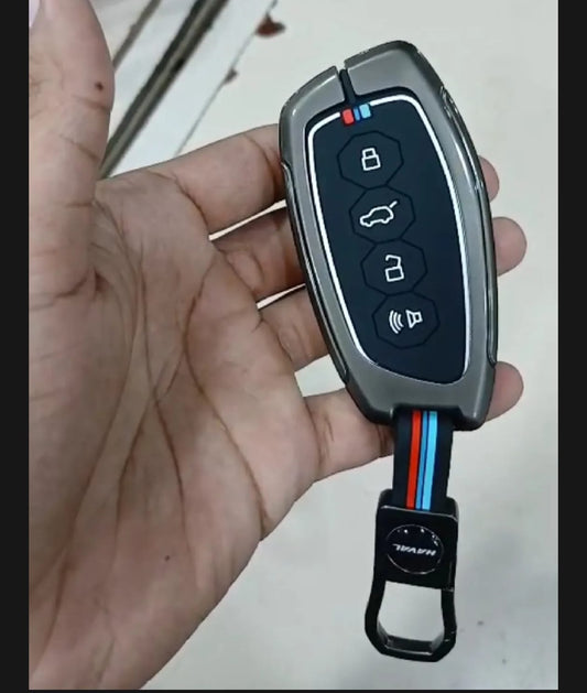 Haval H6 Facelift Premium Zinc Alloy Smart Car Key Cover with Leather Keychain (Copy)