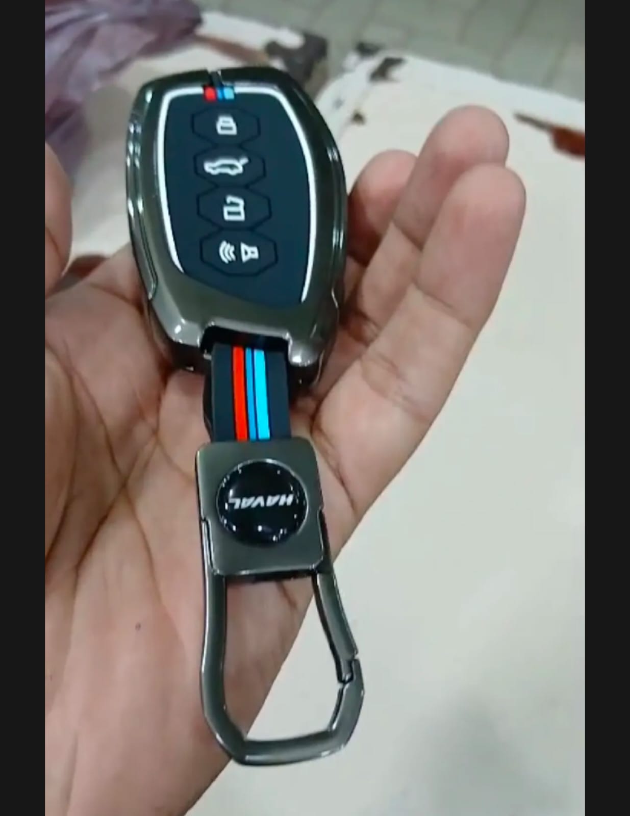 Haval H6 Facelift Premium Zinc Alloy Smart Car Key Cover with Leather Keychain (Copy)