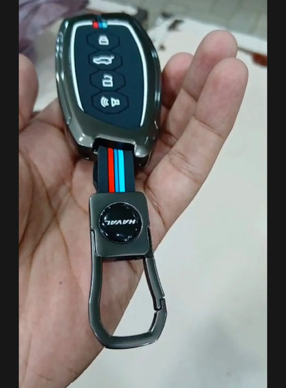 Haval H6 Facelift Premium Zinc Alloy Smart Car Key Cover with Leather Keychain (Copy)