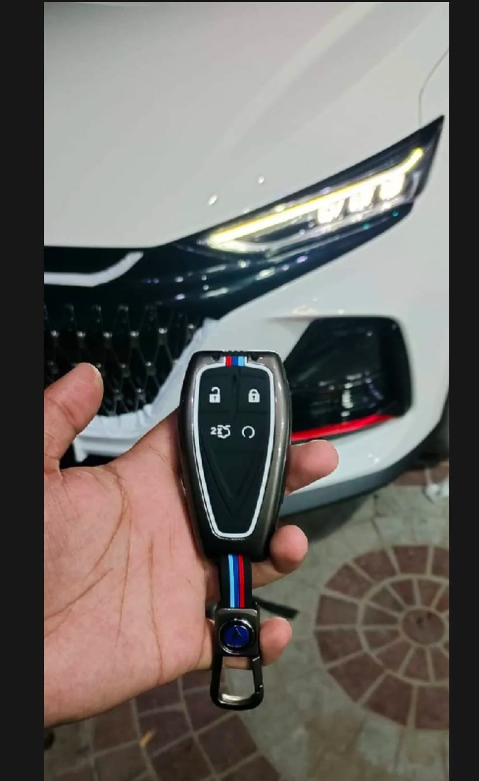 Changan Oshan X7 Premium Zinc Alloy Smart Car Key Cover with Leather Keychain (Copy) (Copy)