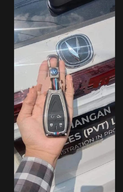 Changan Oshan X7 Premium Zinc Alloy Smart Car Key Cover with Leather Keychain (Copy) (Copy)