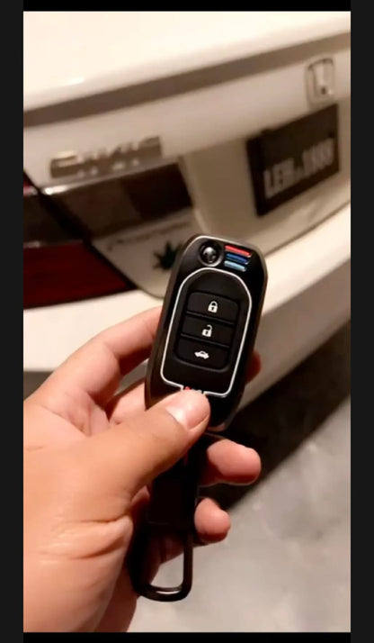 Honda Civic Rebirth 2012-2016 New Premium Zinc Alloy Smart Car Key Cover with Leather Keychain (Copy) (Copy)