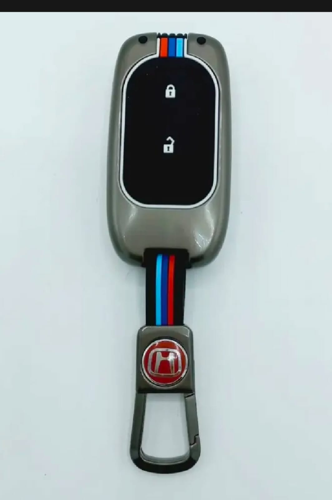Honda HRV New Premium Zinc Alloy Smart Car Key Cover with Leather Keychain