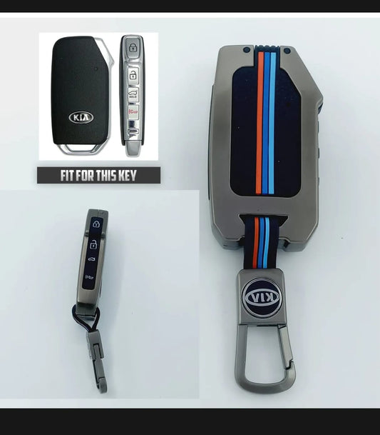 Kia Sportage L New Premium Zinc Alloy Smart Car Key Cover with Leather Keychain (Copy)