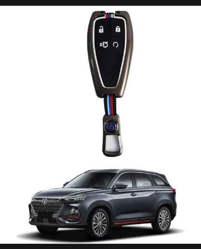 Changan Oshan X7 Premium Zinc Alloy Smart Car Key Cover with Leather Keychain (Copy) (Copy)