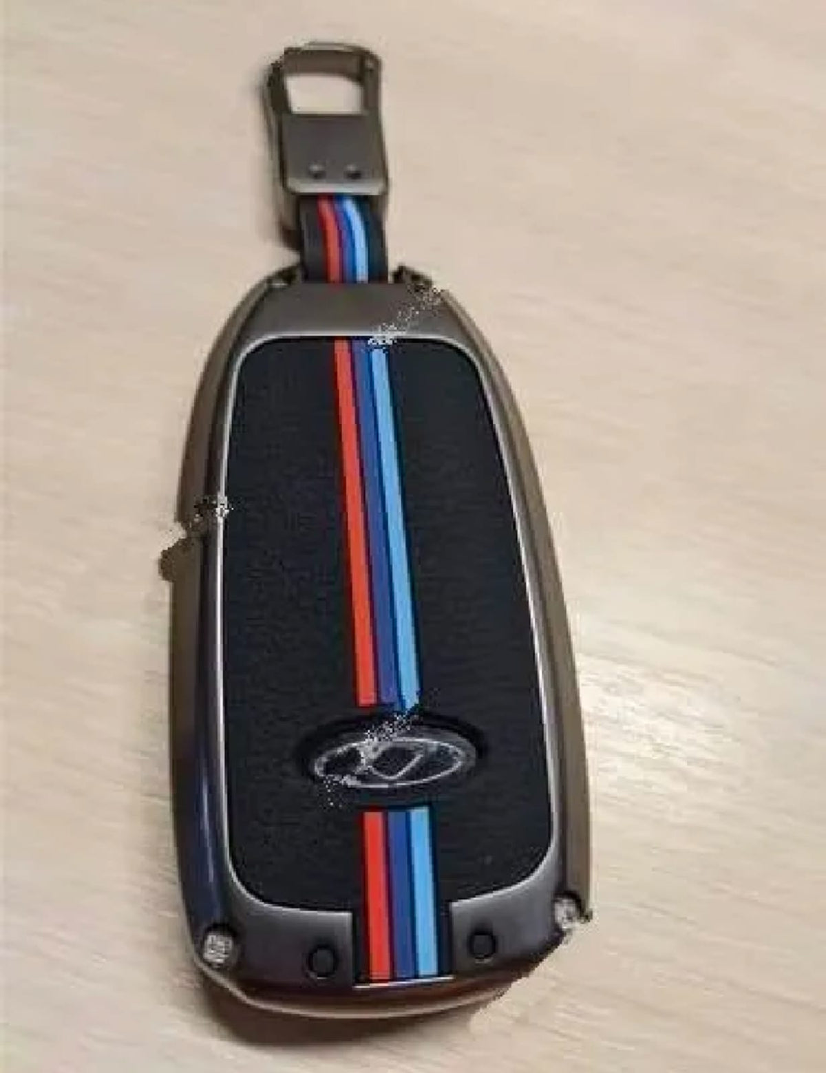 Chery Tiggo 8 Premium Zinc Alloy Smart Car Key Cover with Leather Keychain