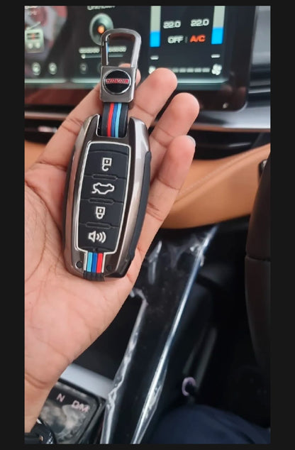 Haval H6 Premium Zinc Alloy Smart Car Key Cover with Leather Keychain (Copy) (Copy)