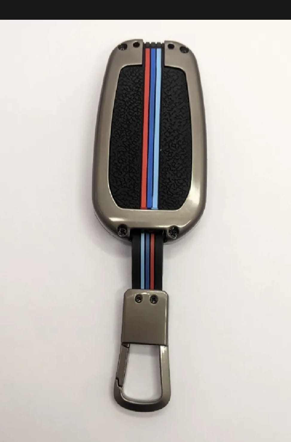 Toyota Fortuner Premium Zinc Alloy Smart Car Key Cover with Leather Keychain