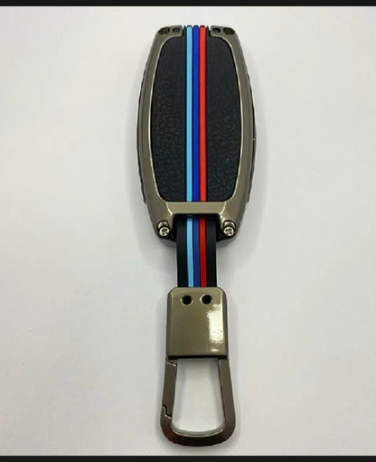 Nissan Juke Premium Zinc Alloy Smart Car Key Cover with Leather Keychain