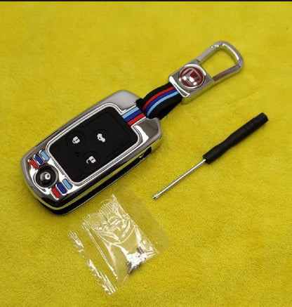 Honda Civic Rebirth 2012-2016 New Premium Zinc Alloy Smart Car Key Cover with Leather Keychain (Copy) (Copy) (Copy)