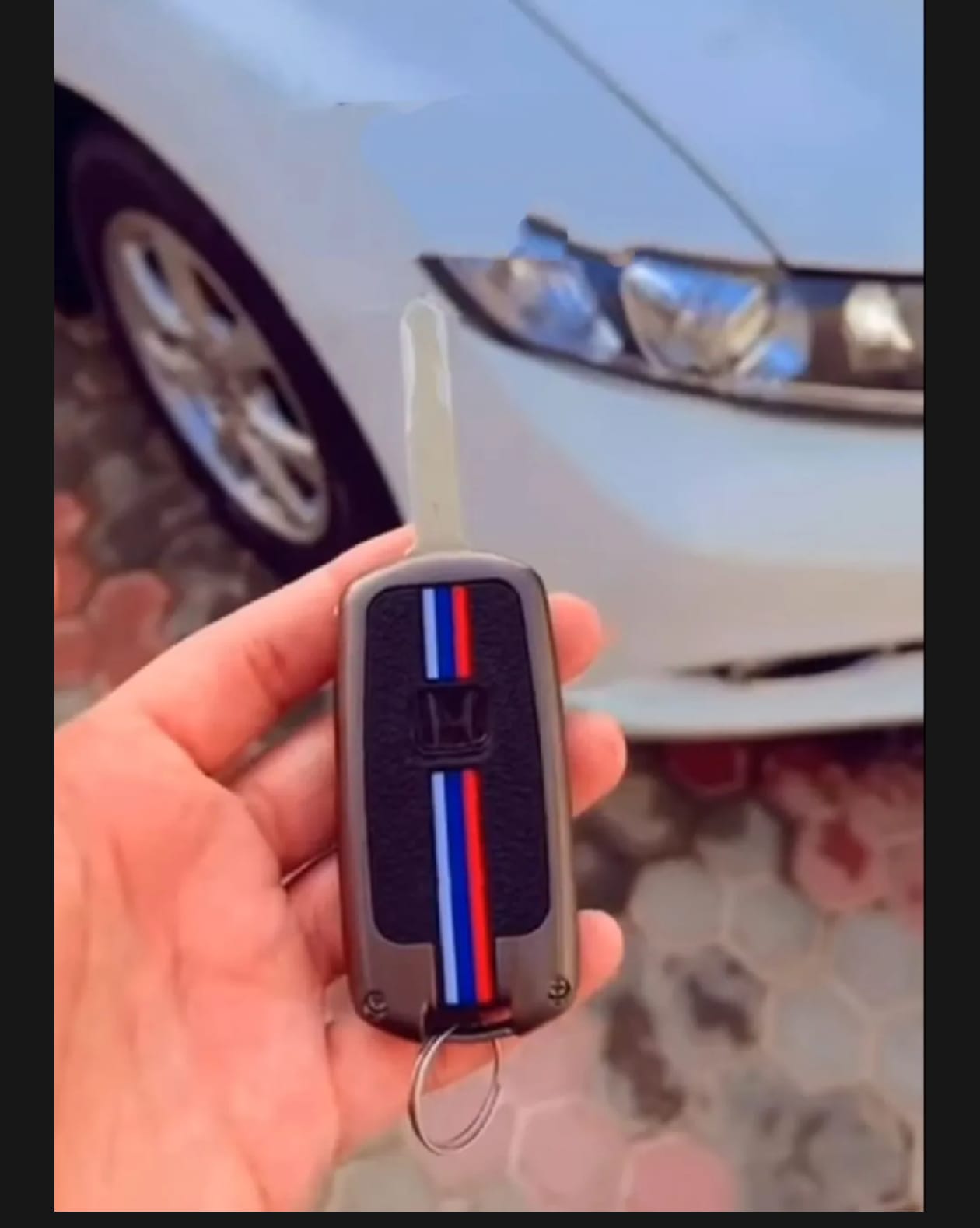 Honda Civic Rebirth 2012-2016 New Premium Zinc Alloy Smart Car Key Cover with Leather Keychain (Copy) (Copy) (Copy)