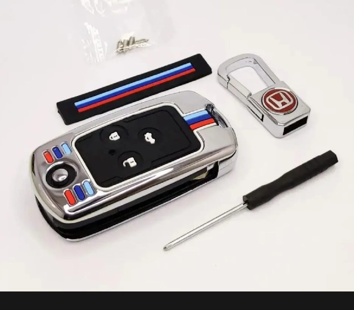Honda Civic Rebirth 2012-2016 New Premium Zinc Alloy Smart Car Key Cover with Leather Keychain (Copy) (Copy) (Copy)