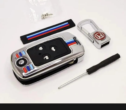 Honda Civic Rebirth 2012-2016 New Premium Zinc Alloy Smart Car Key Cover with Leather Keychain (Copy) (Copy) (Copy)