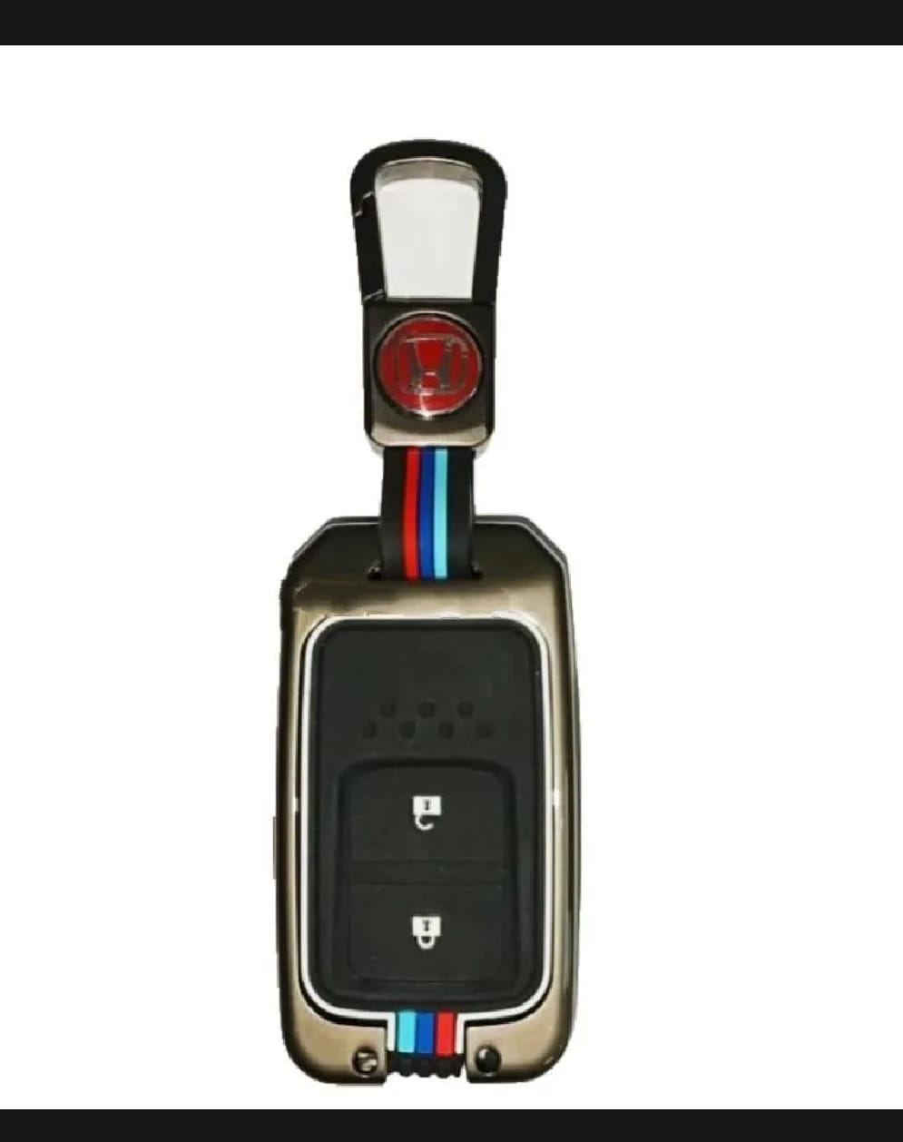 Honda Vezel Premium Zinc Alloy Smart Car Key Cover with Leather Keychain