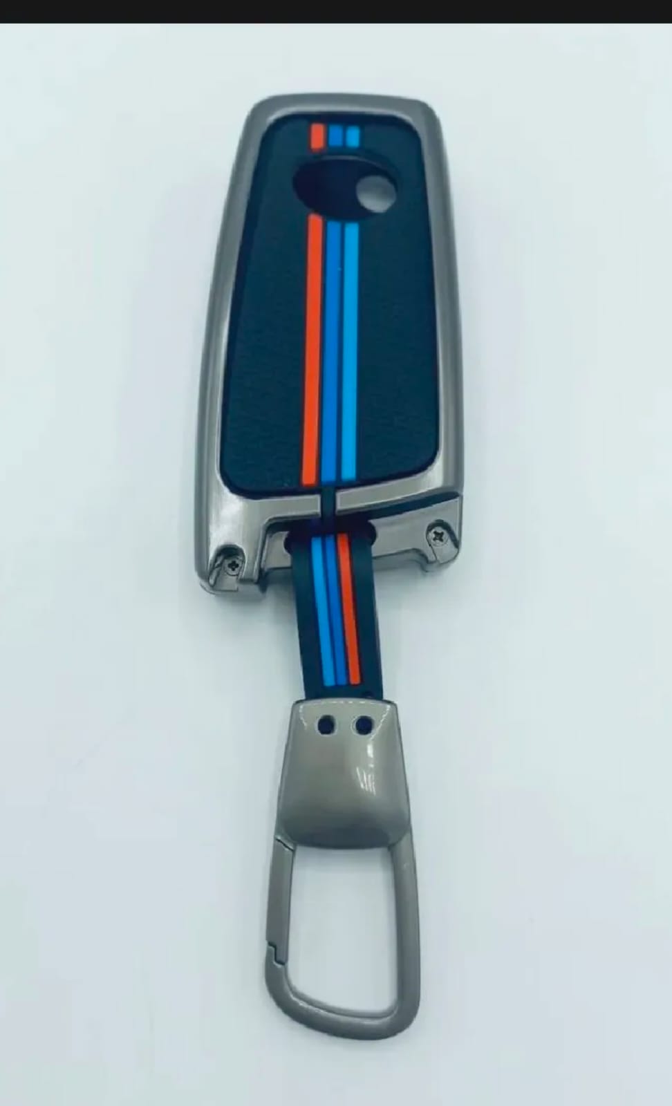 Toyota Grande Flip Premium Zinc Alloy Smart Car Key Cover with Leather Keychain