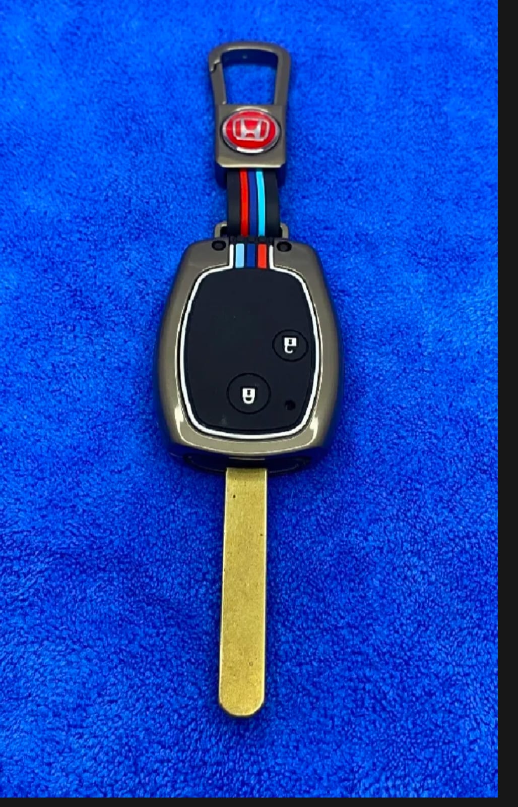 Honda City 2009-2021 Premium Zinc Alloy Smart Car Key Cover with Leather Keychain (Copy)