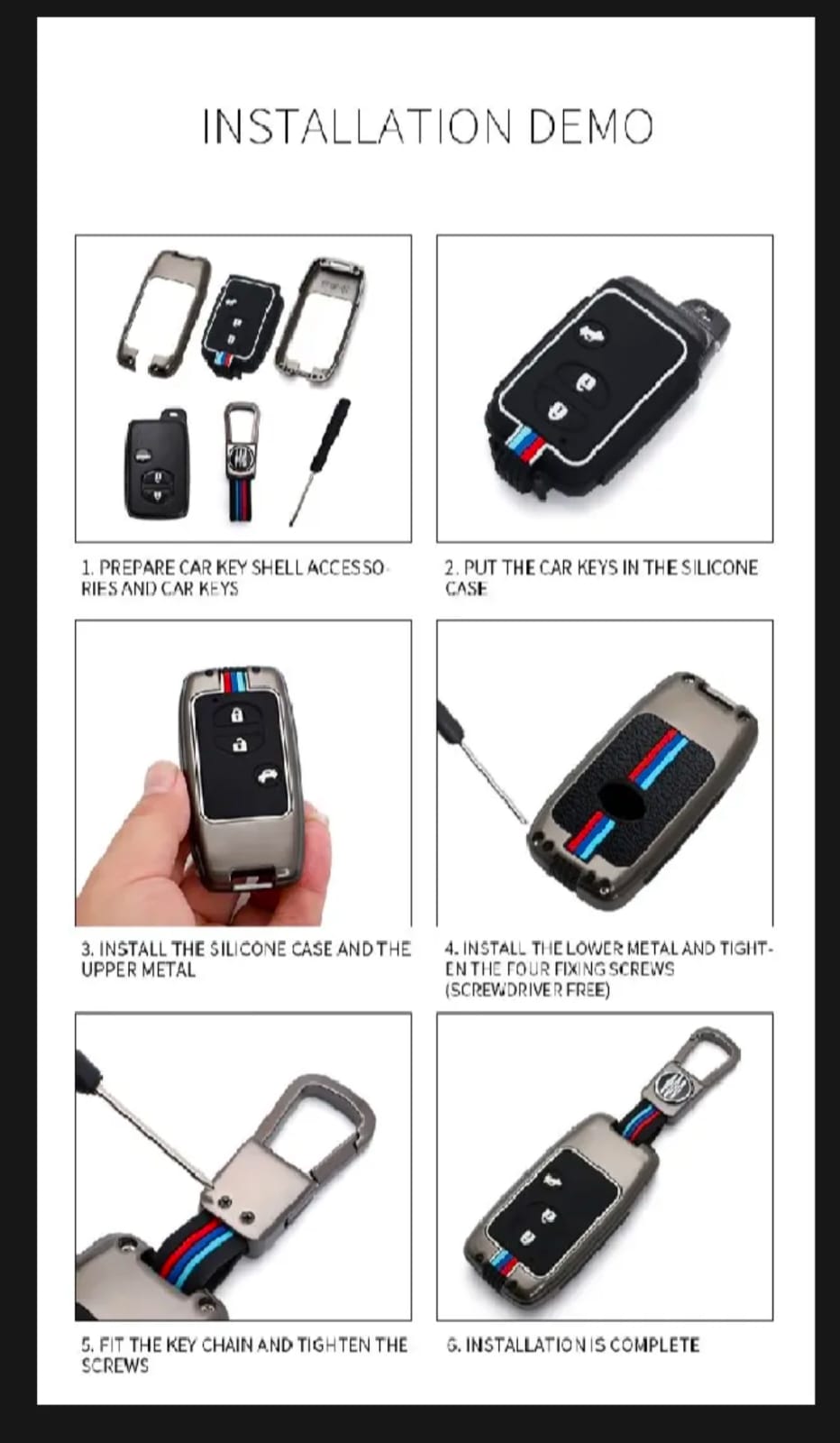 Deepal S05 Premium Zinc Alloy Smart Car Key Cover with Leather Keychain