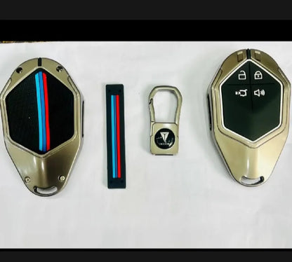 Deepal S05 Premium Zinc Alloy Smart Car Key Cover with Leather Keychain