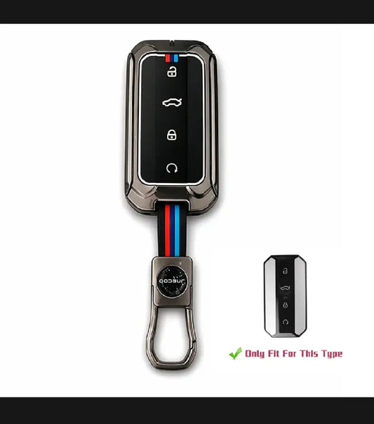 Jaecoo J5 Premium Zinc Alloy Smart Car Key Cover with Leather Keychain
