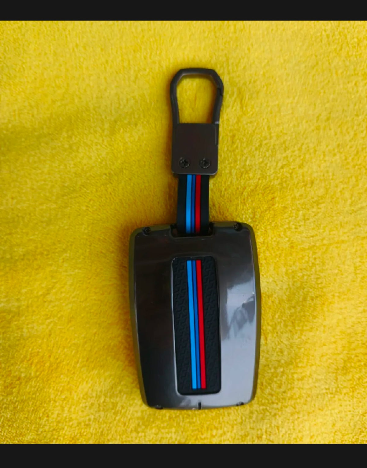 Tank 500 Premium Zinc Alloy Smart Car Key Cover with Leather Keychain