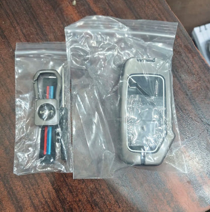 Kia Stonic Premium Zinc Alloy Smart Car Key Cover with Leather Keychain