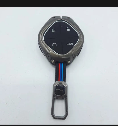 Jetour Dashing Premium Zinc Alloy Smart Car Key Cover with Leather Keychain