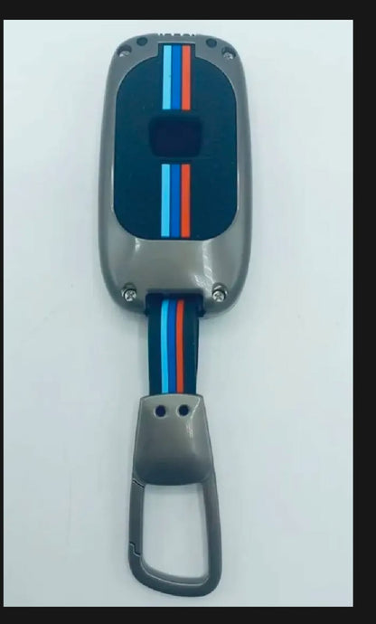 Honda Civic New Premium Zinc Alloy Smart Car Key Cover with Leather Keychain