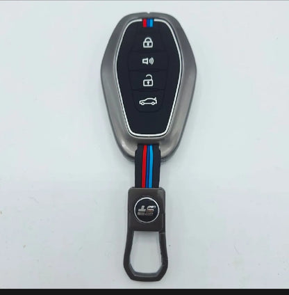 Jetour X70 Plus Premium Zinc Alloy Smart Car Key Cover with Leather Keychain