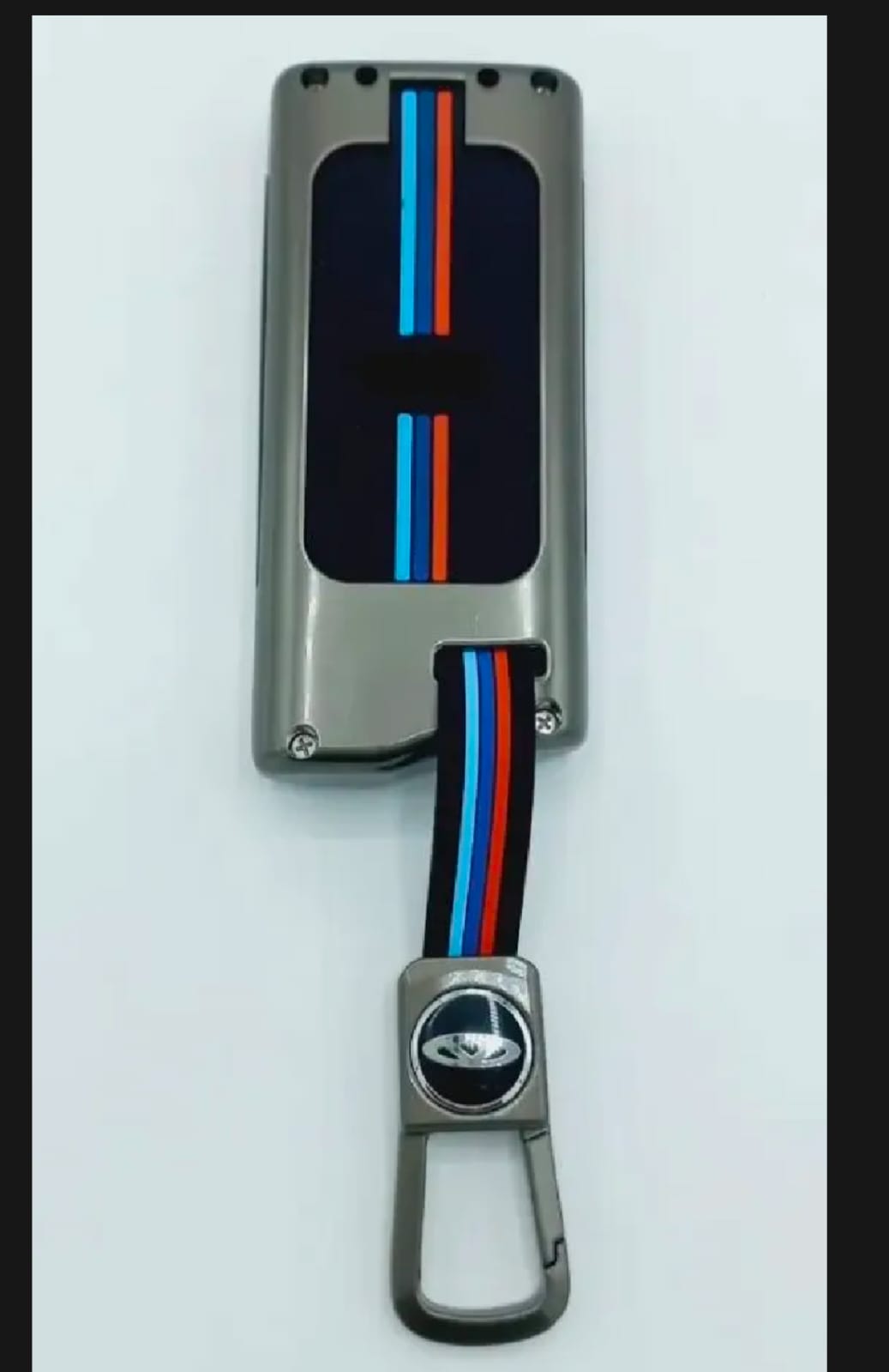 Chery Tiggo 4 Premium Zinc Alloy Smart Car Key Cover with Leather Keychain