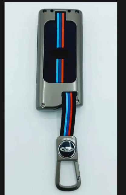 Chery Tiggo 4 Premium Zinc Alloy Smart Car Key Cover with Leather Keychain