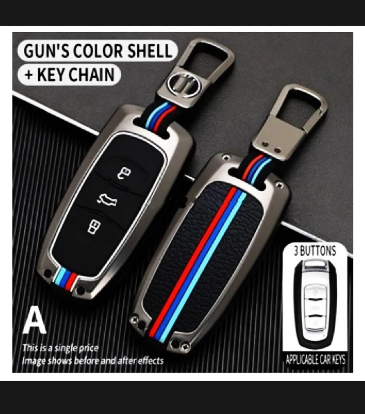Proton X70 Plus Premium Zinc Alloy Smart Car Key Cover with Leather Keychain (Copy)