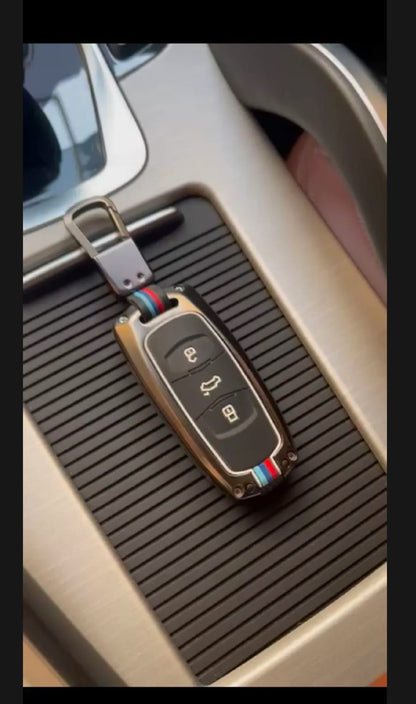 Proton X70 Plus Premium Zinc Alloy Smart Car Key Cover with Leather Keychain (Copy)