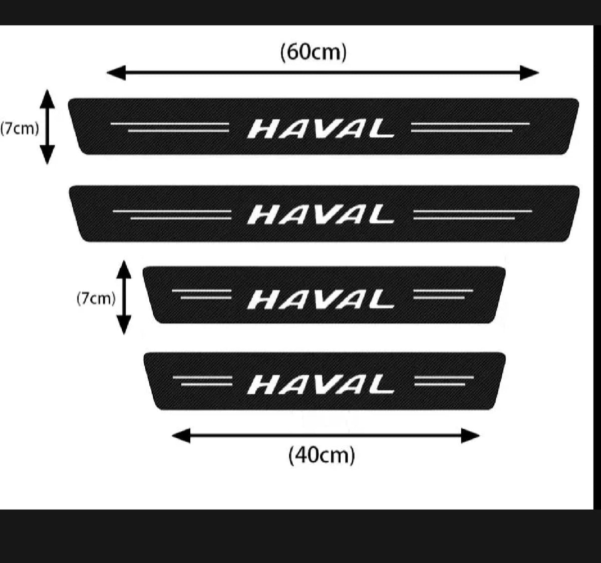 Haval Carbon Fiber Leather Door Sill Protector Stickers – 4-Piece Set | 4 Doors