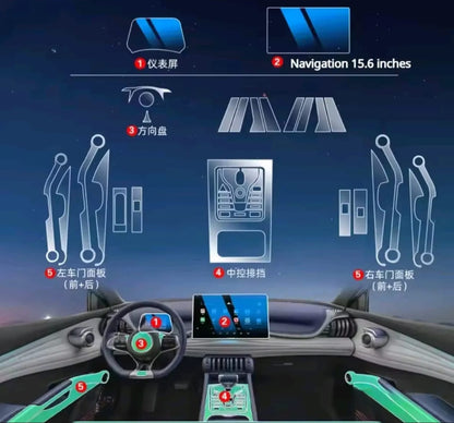 Byd Atto 3 Premium TPU Interior PPF Protective Film – Scratch Resistant, Waterproof & Transparent