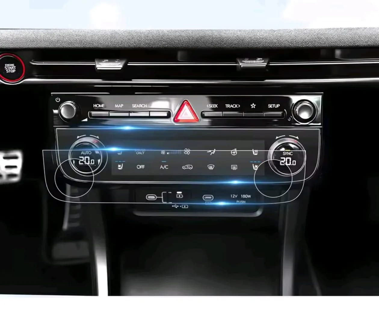 Hyundai Tucson Hybrid Premium TPU Interior PPF Protective Film – Scratch Resistant, Waterproof & Transparent
