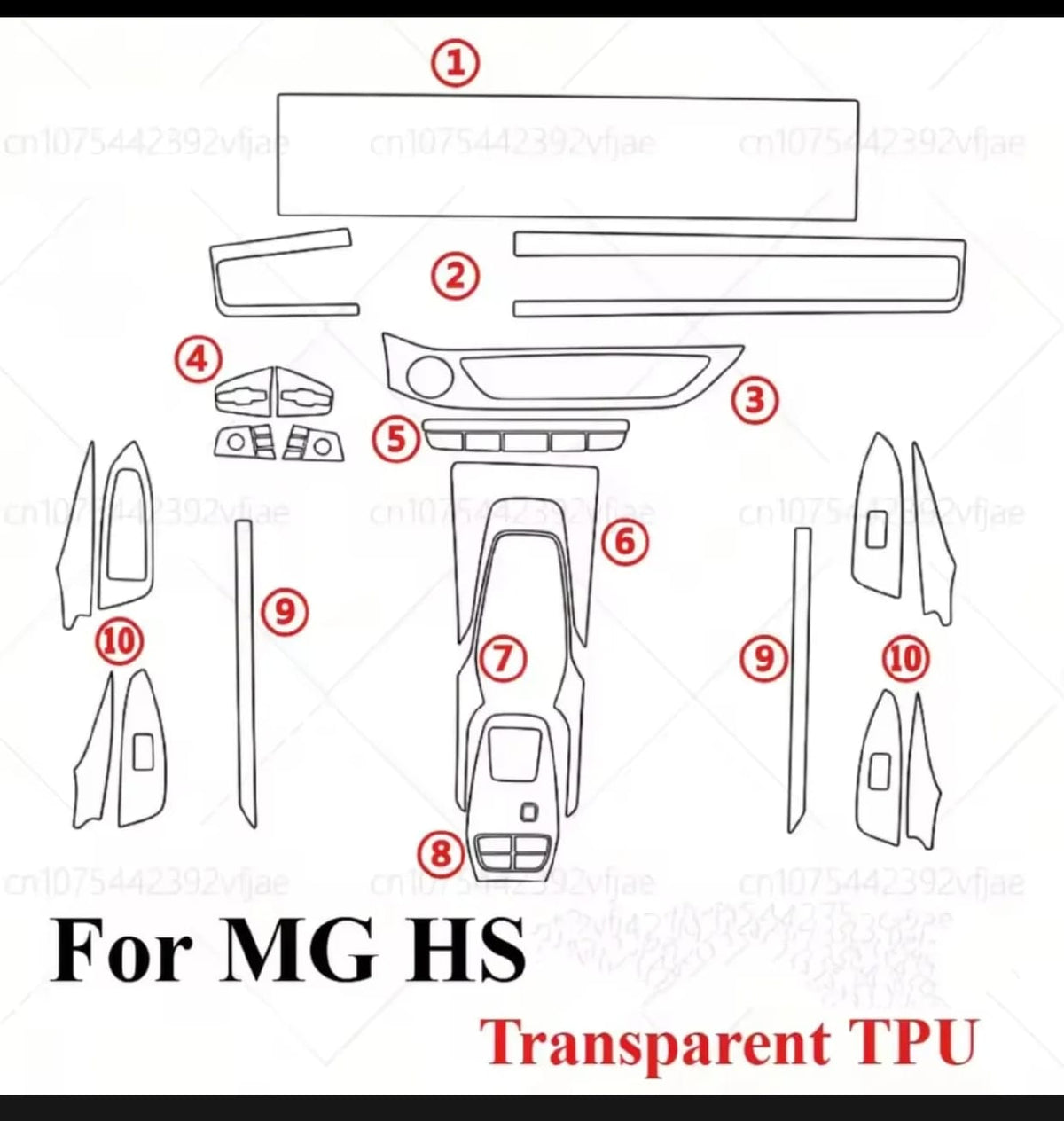 Mg Hs Hybrid Premium TPU Interior PPF Protective Film – Scratch Resistant, Waterproof & Transparent