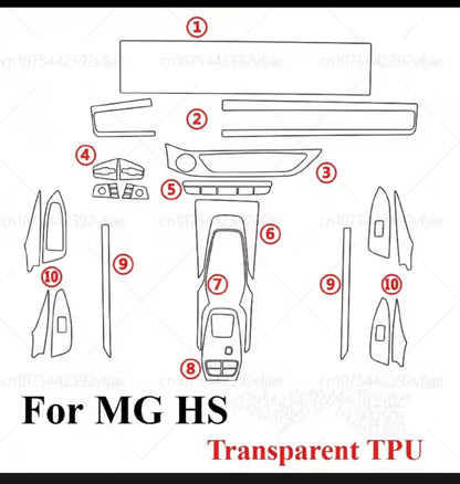 Mg Hs Hybrid Premium TPU Interior PPF Protective Film – Scratch Resistant, Waterproof & Transparent