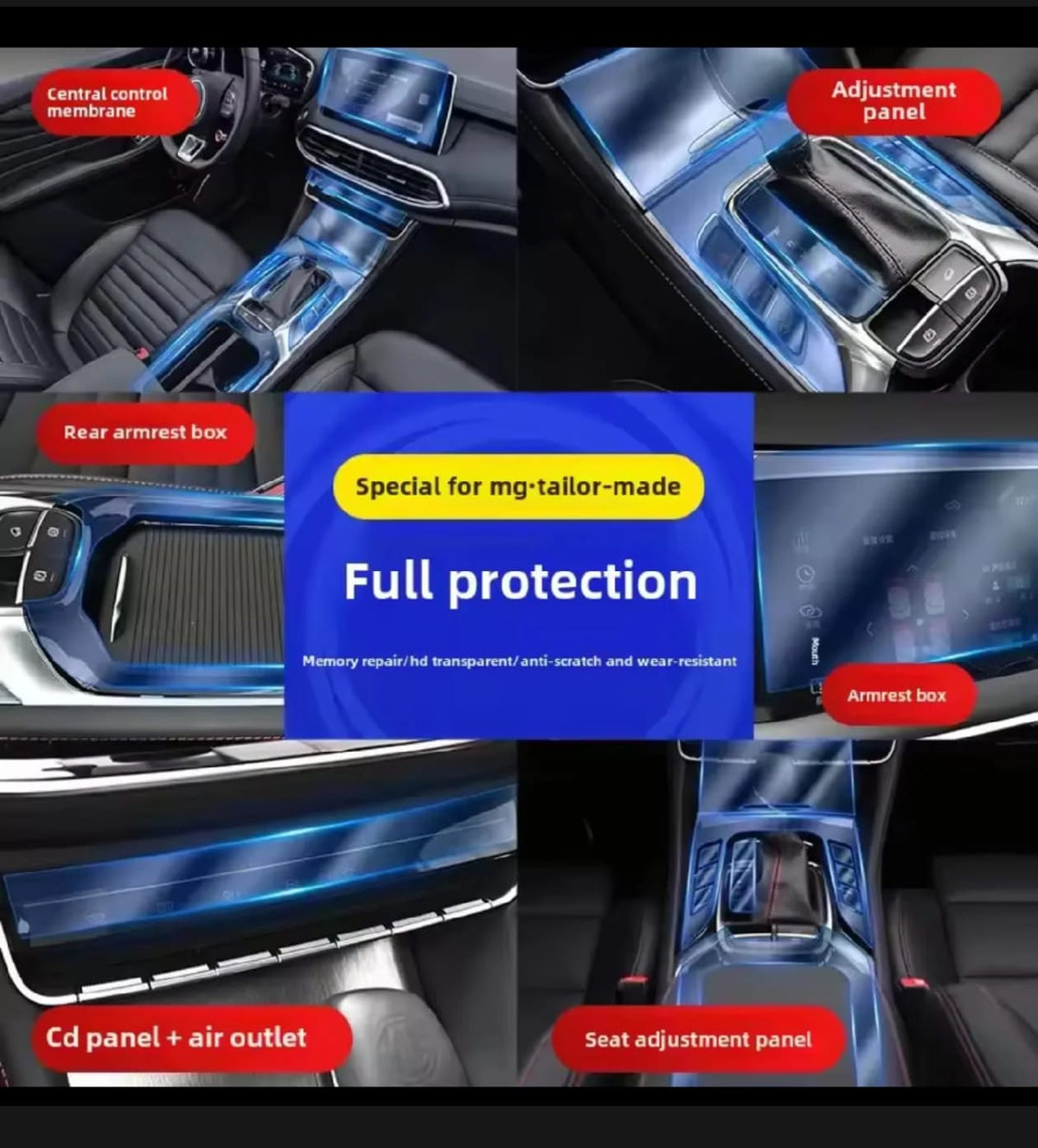 Mg Hs Premium TPU Interior PPF Protective Film – Scratch Resistant, Waterproof & Transparent